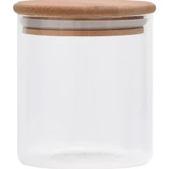 vidaXL Cocina Y Comedor-Tarros de almacenaje con tapa de bambú 6 unidades 600 ml