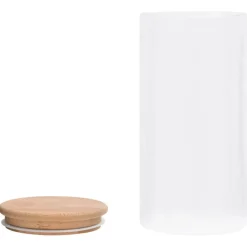 vidaXL Cocina Y Comedor-Tarros de almacenaje con tapa de bambú 4 unidades 1200 ml