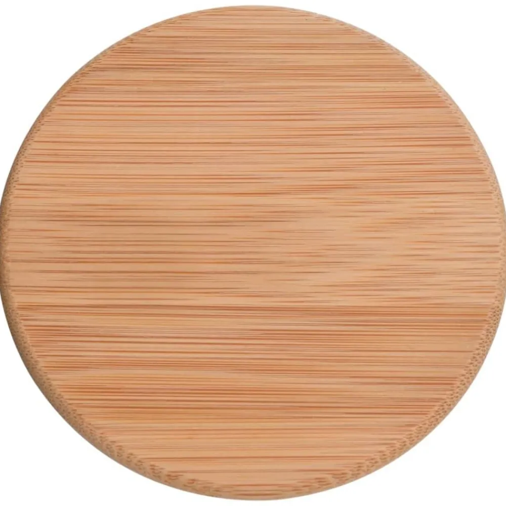 vidaXL Cocina Y Comedor-Tarros de almacenaje con tapa de bambú 4 unidades 1200 ml