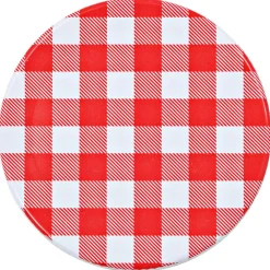 vidaXL Cocina Y Comedor-Tarros de mermelada de vidrio tapa blanca y roja 24 uds 110 ml