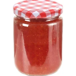 vidaXL Tarros de mermelada de vidrio tapa blanca y roja 48 uds 230 ml Blanco y rojo