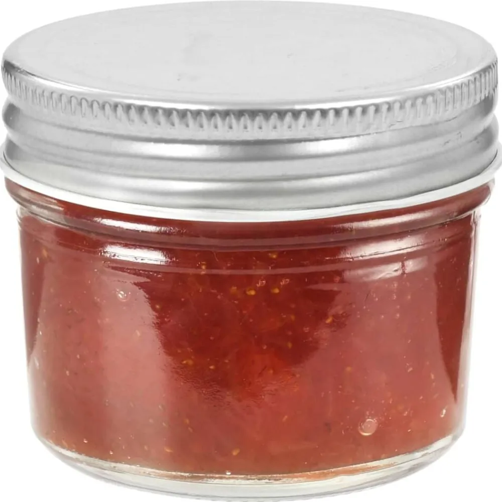 vidaXL Cocina Y Comedor-Tarros de mermelada de vidrio tapa plateada 24 uds 110 ml