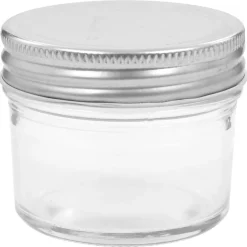 vidaXL Cocina Y Comedor-Tarros de mermelada de vidrio tapa plateada 24 uds 110 ml