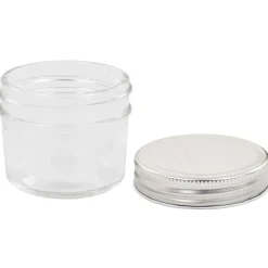 vidaXL Cocina Y Comedor-Tarros de mermelada de vidrio tapa plateada 24 uds 110 ml