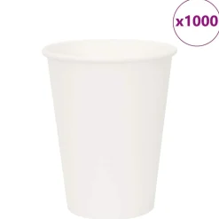 vidaXL Restauración-Tazas de café de papel 1000 uds 12oz 300ml blanco