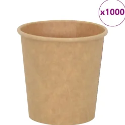 vidaXL Restauración-Tazas de café de papel 1000 uds 4oz 100ml marrón