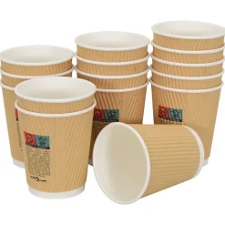 vidaXL Tazas de café de papel 500 uds 8oz 200ml blanco