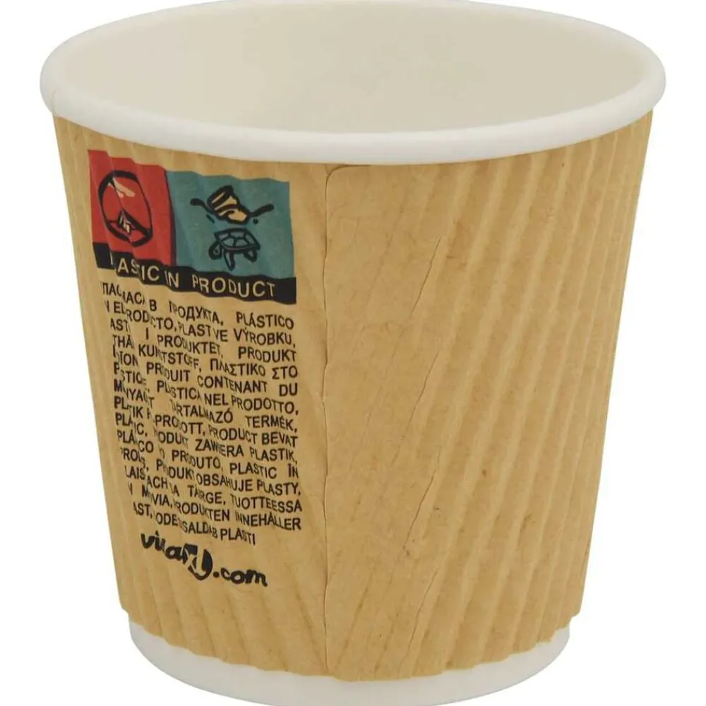 vidaXL Tazas de café de papel 1000 uds 4oz 100ml marrón Discount