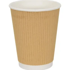 vidaXL Tazas de café de papel 500 uds 12oz 300ml marrón Hot