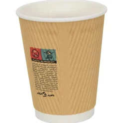 vidaXL Tazas de café de papel 500 uds 12oz 300ml marrón Hot
