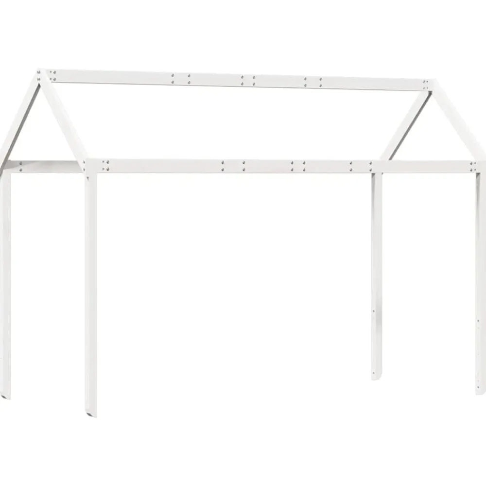 vidaXL Techo de cama infantil madera maciza 217x95,5x159 cm Blanco Outlet
