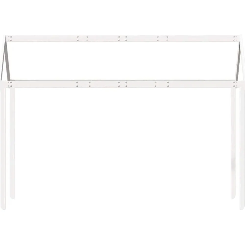 vidaXL Techo de cama infantil madera maciza 217x95,5x159 cm Blanco Outlet