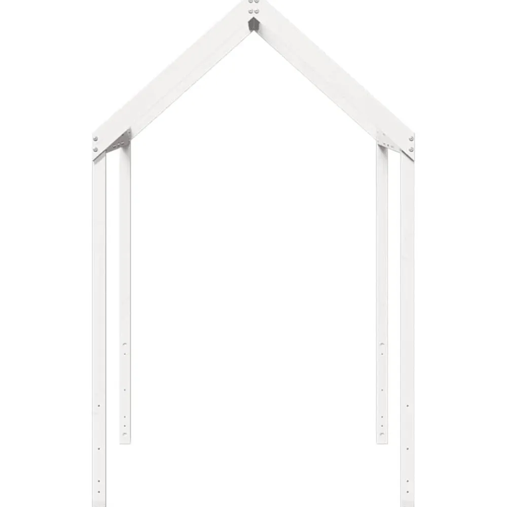 vidaXL Techo de cama infantil madera maciza 217x95,5x159 cm Blanco Outlet