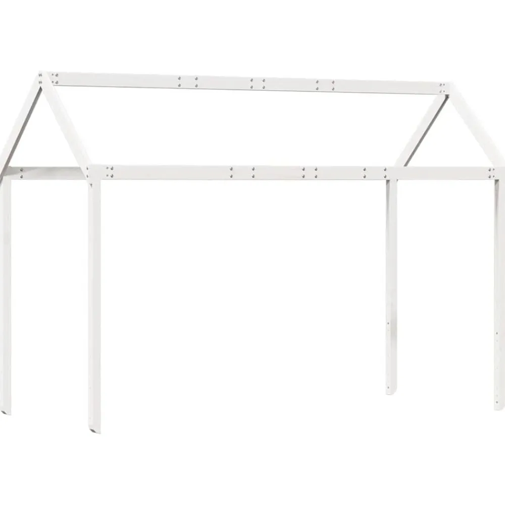vidaXL Techo de cama infantil madera maciza 217x95,5x159 cm Blanco Outlet