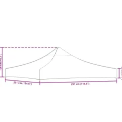 vidaXL Techo de carpa para celebraciones 3x3 m Azul Outlet