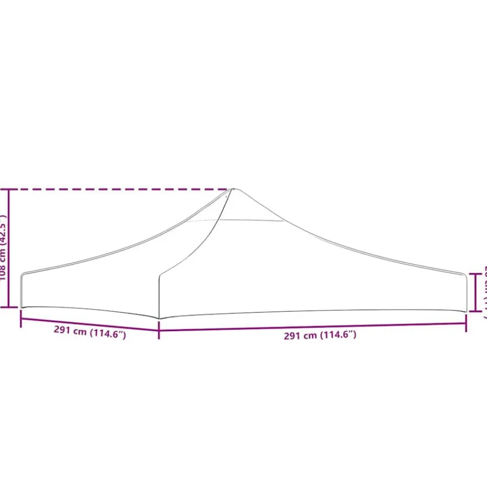 vidaXL Jardín-Techo de carpa para celebraciones 3x3 m 270 g/m²