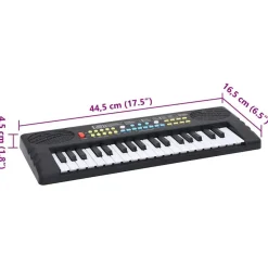 vidaXL Arte Y Ocio-Teclado eléctrico de piano 37 teclas con micrófono para niños