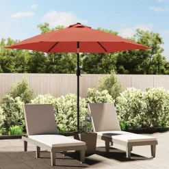 vidaXL Tela de repuesto para sombrilla 300 cm Terracota Clearance