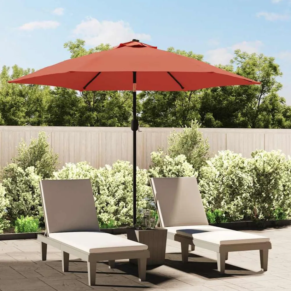 vidaXL Tela de repuesto para sombrilla 300 cm Terracota Clearance