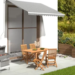 vidaXL Tela de repuesto para toldo gris blanco 3x2,5 m Antracita y Discount