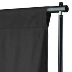 vidaXL Telón de fondo sin soporte algodón 300x300 cm Negro Best