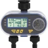 vidaXL Temporizador digital de riego automático con salida doble Clearance