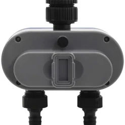 vidaXL Temporizador digital de riego automático con salida doble Clearance