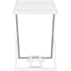 vidaXL Tendedero plegable de plástico blanco Sale