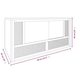 vidaXL Productos Para Mascotas-Terrario de madera contrachapada 80x40x40 cm