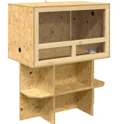 vidaXL Productos Para Mascotas-Terrario Marrón 80 x 50 x 100 cm OSB