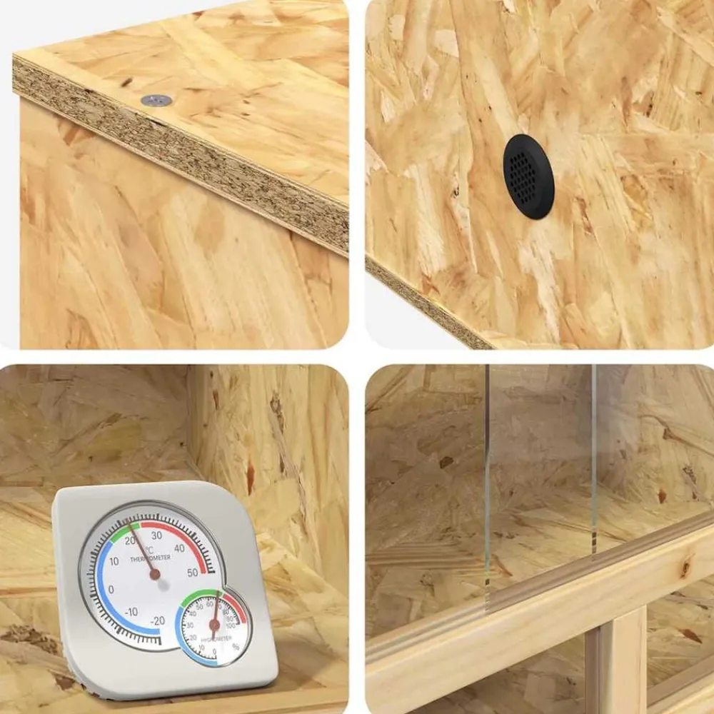 vidaXL Productos Para Mascotas-Terrario Marrón 80 x 50 x 100 cm OSB