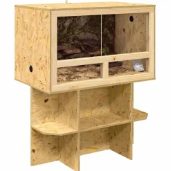 vidaXL Productos Para Mascotas-Terrario Marrón 80 x 50 x 100 cm OSB