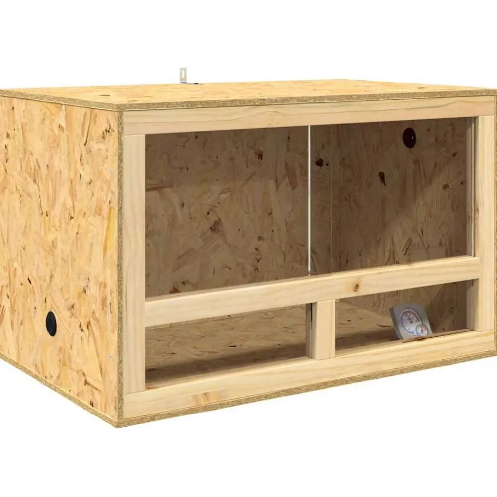 vidaXL Productos Para Mascotas-Terrario Marrón 80 x 50 x 100 cm OSB