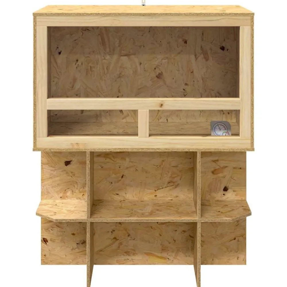 vidaXL Productos Para Mascotas-Terrario Marrón 80 x 50 x 100 cm OSB