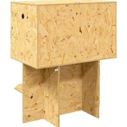 vidaXL Productos Para Mascotas-Terrario Marrón 80 x 50 x 100 cm OSB