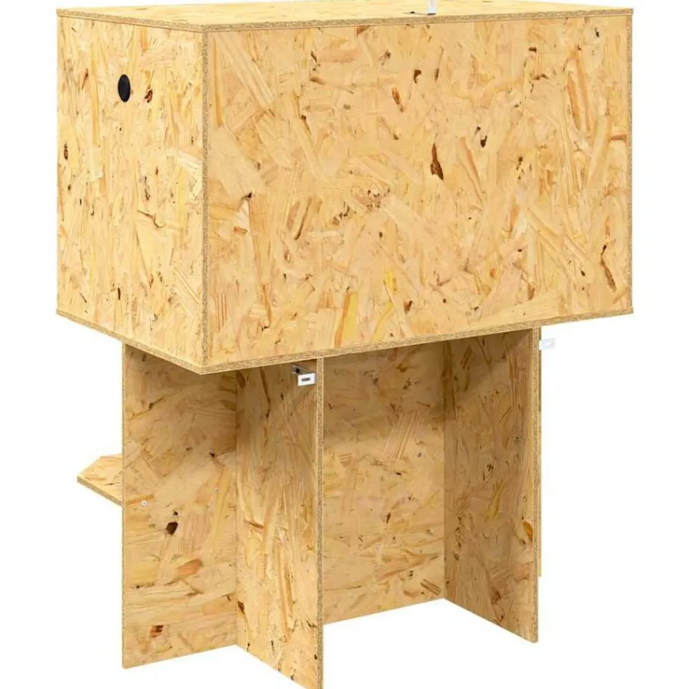 vidaXL Productos Para Mascotas-Terrario Marrón 80 x 50 x 100 cm OSB