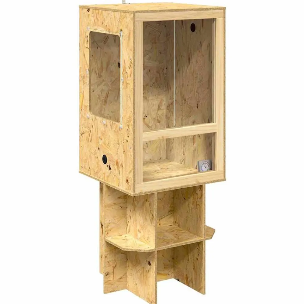 vidaXL Terrario Marrón 50 x 50 x 130 cm OSB Online