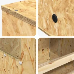 vidaXL Terrario Marrón 50 x 50 x 130 cm OSB Online