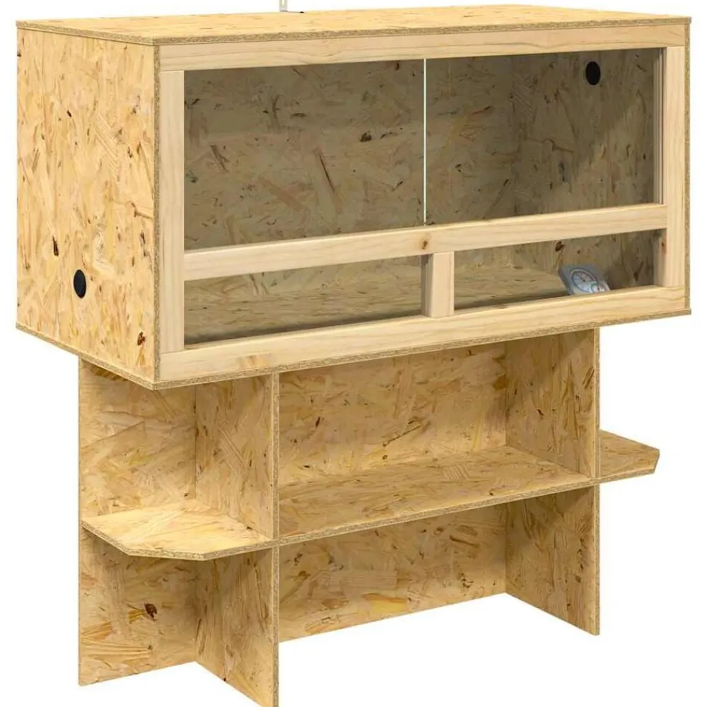 vidaXL Productos Para Mascotas-Terrario Marrón 100 x 50 x 100 cm OSB