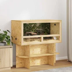 vidaXL Productos Para Mascotas-Terrario Marrón 100 x 50 x 100 cm OSB