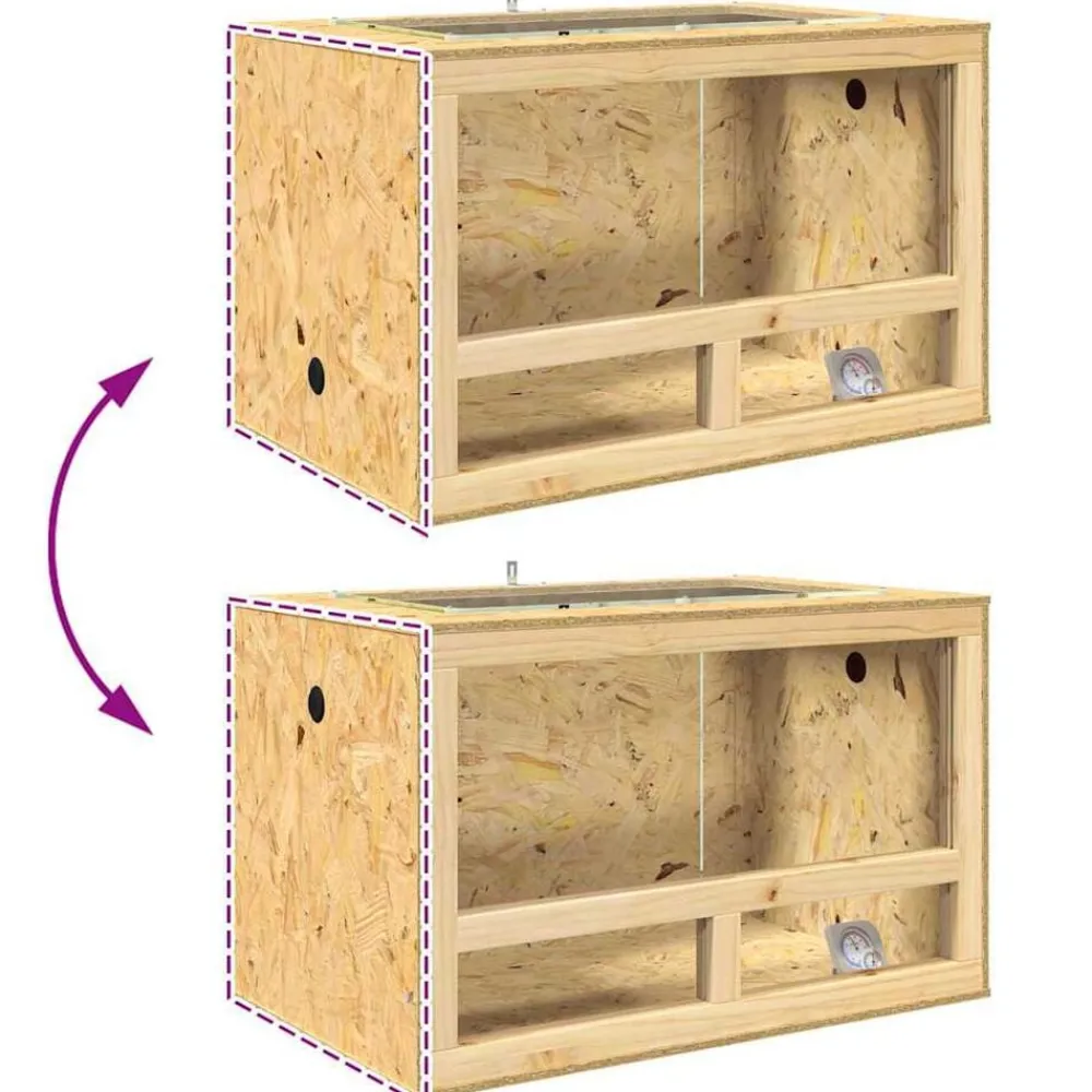 vidaXL Terrario Marrón 80 x 50 x 100 cm OSB Sale