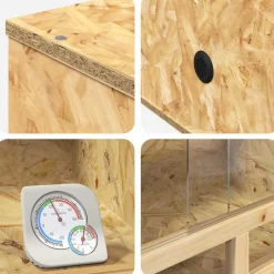 vidaXL Terrario Marrón 80 x 50 x 50 cm OSB Discount