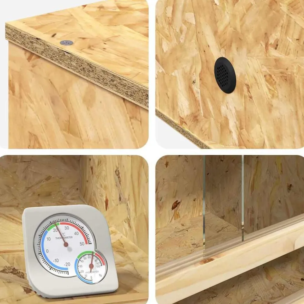 vidaXL Productos Para Mascotas-Terrario Marrón 50 x 50 x 100 cm OSB