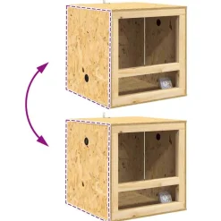 vidaXL Productos Para Mascotas-Terrario Marrón 50 x 50 x 100 cm OSB