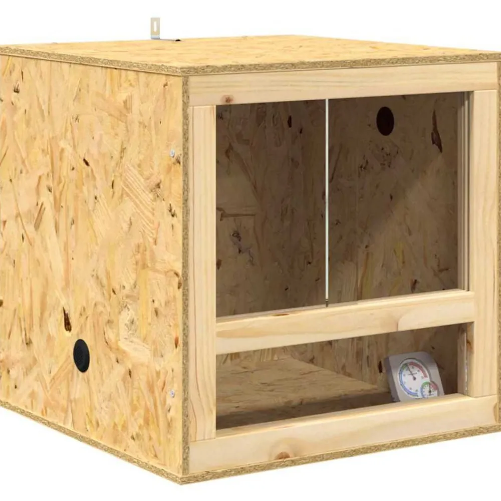 vidaXL Productos Para Mascotas-Terrario Marrón 50 x 50 x 100 cm OSB