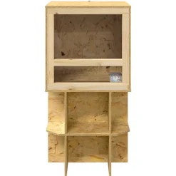 vidaXL Productos Para Mascotas-Terrario Marrón 50 x 50 x 100 cm OSB