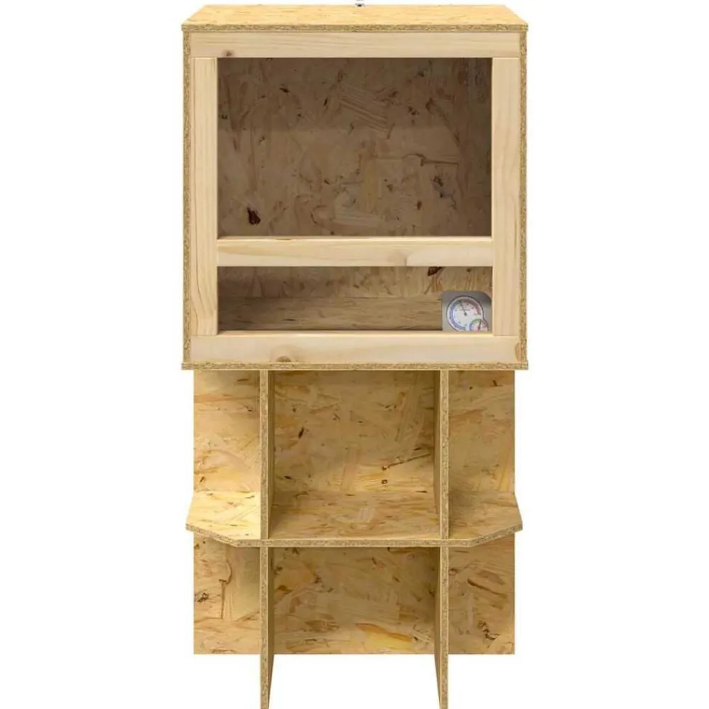 vidaXL Productos Para Mascotas-Terrario Marrón 50 x 50 x 100 cm OSB