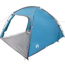 vidaXL Tienda Cabaña con techo 370 x 230 x 185 cm tafetán Azul Discount