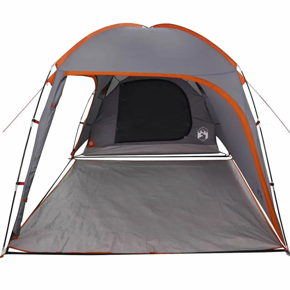 vidaXL Tienda Cabaña 370 x 230 x 185 cm tafetán Gris y naranja Online