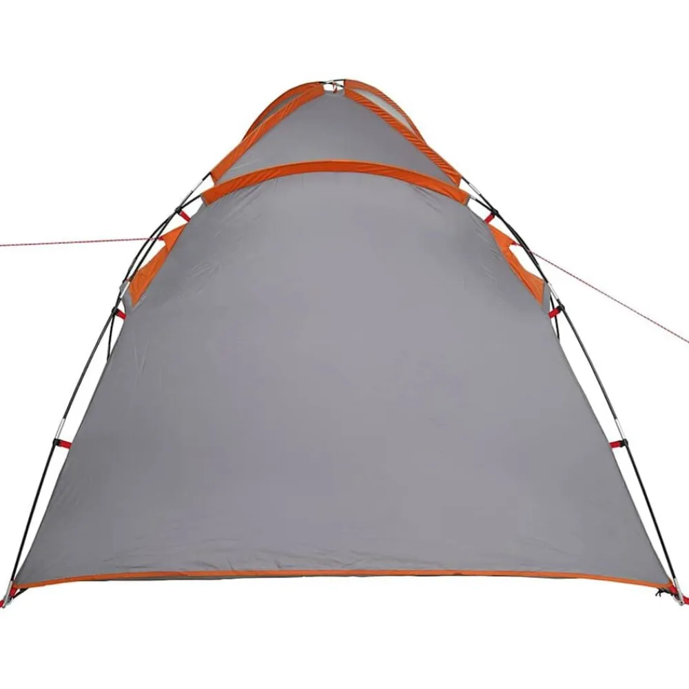 vidaXL Tienda Cabaña 370 x 230 x 185 cm tafetán Gris y naranja Online